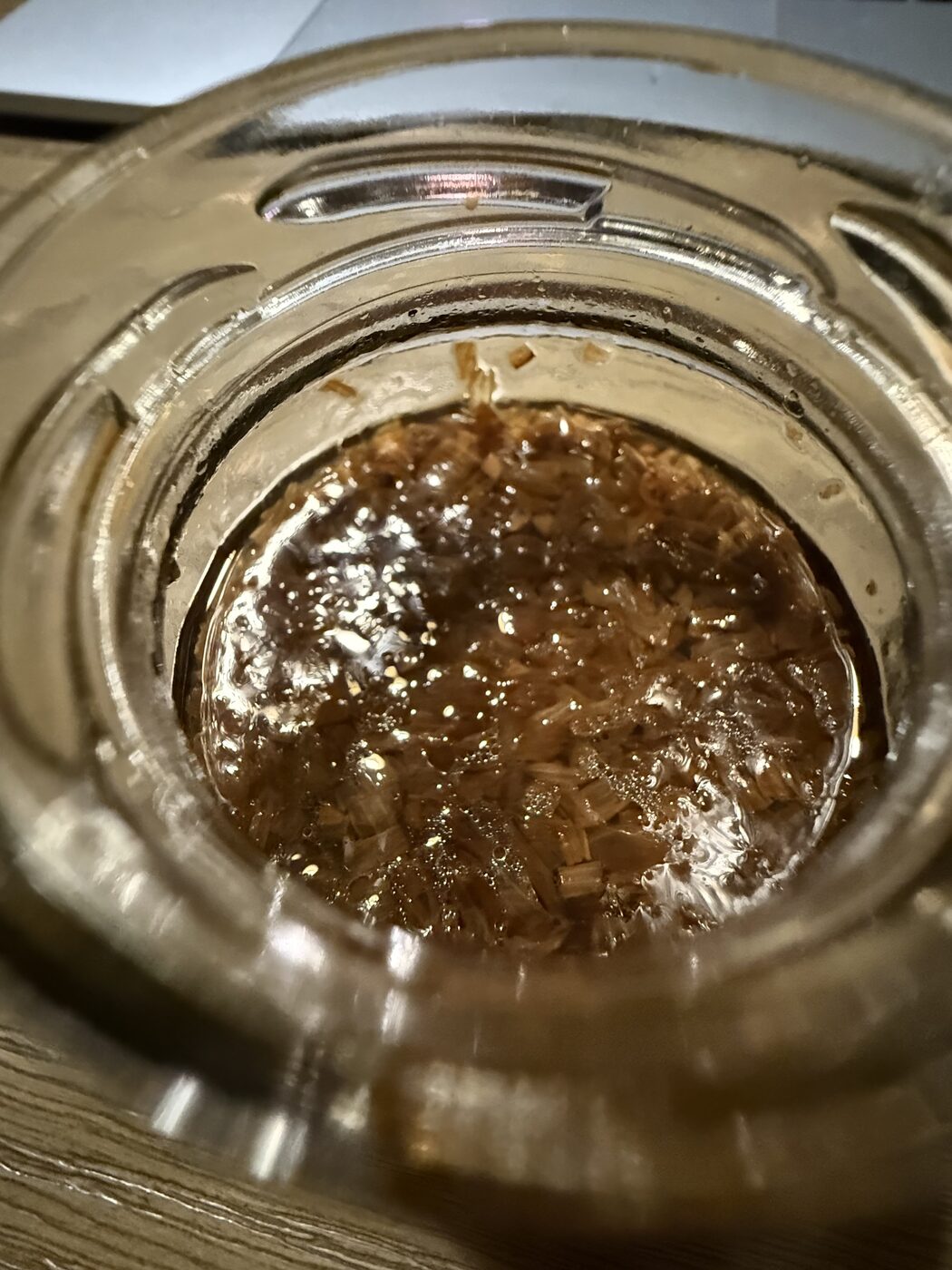 瓶に保存した焦がしネギ油